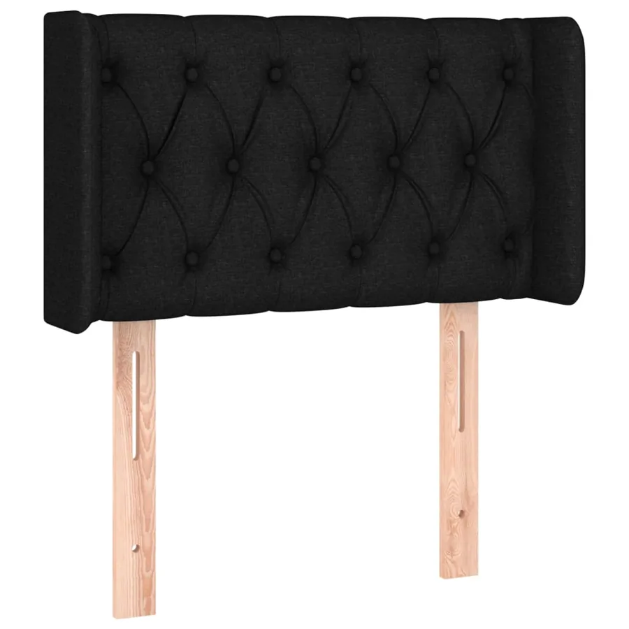 Tête de lit à LED Noir 83x16x78/88 cm Tissu - 3