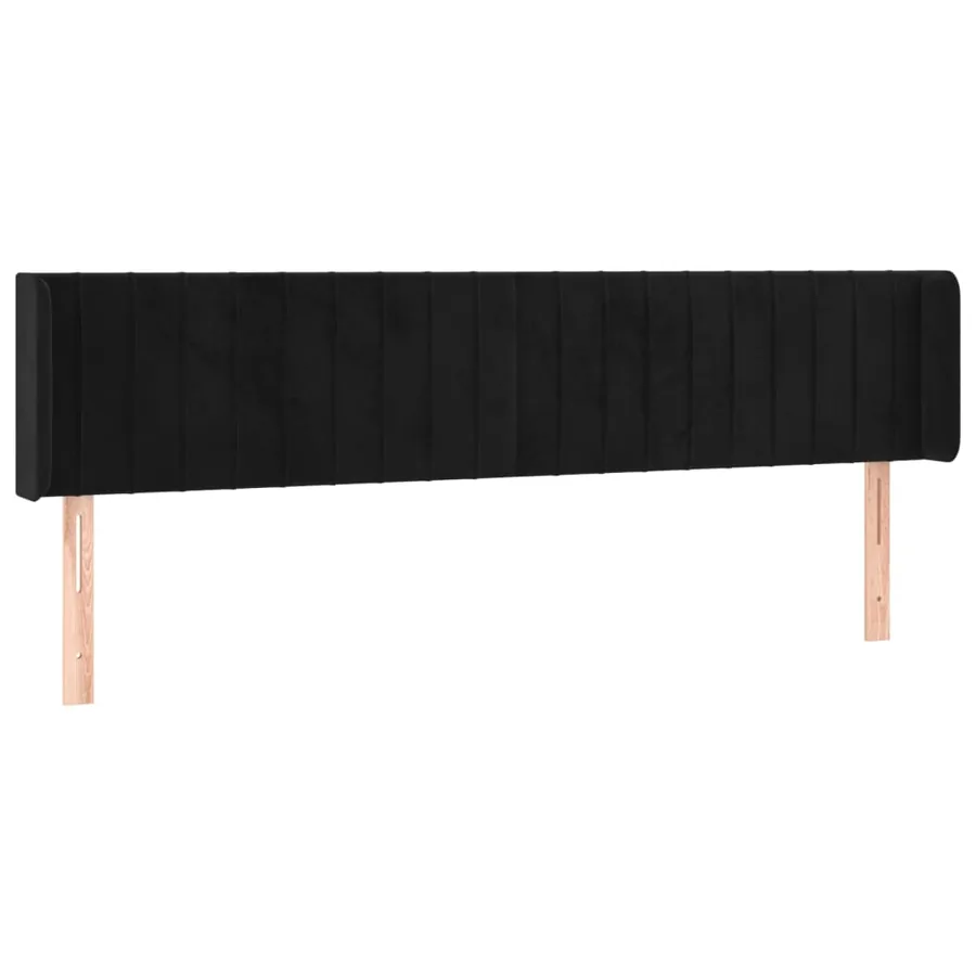 Tête de lit à LED Noir 183x16x78/88 cm Velours - 3