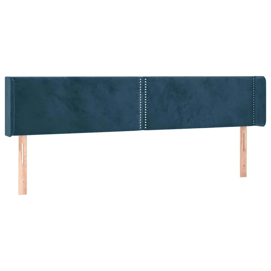 Tête de lit à LED Bleu foncé 183x16x78/88 cm Velours - 3