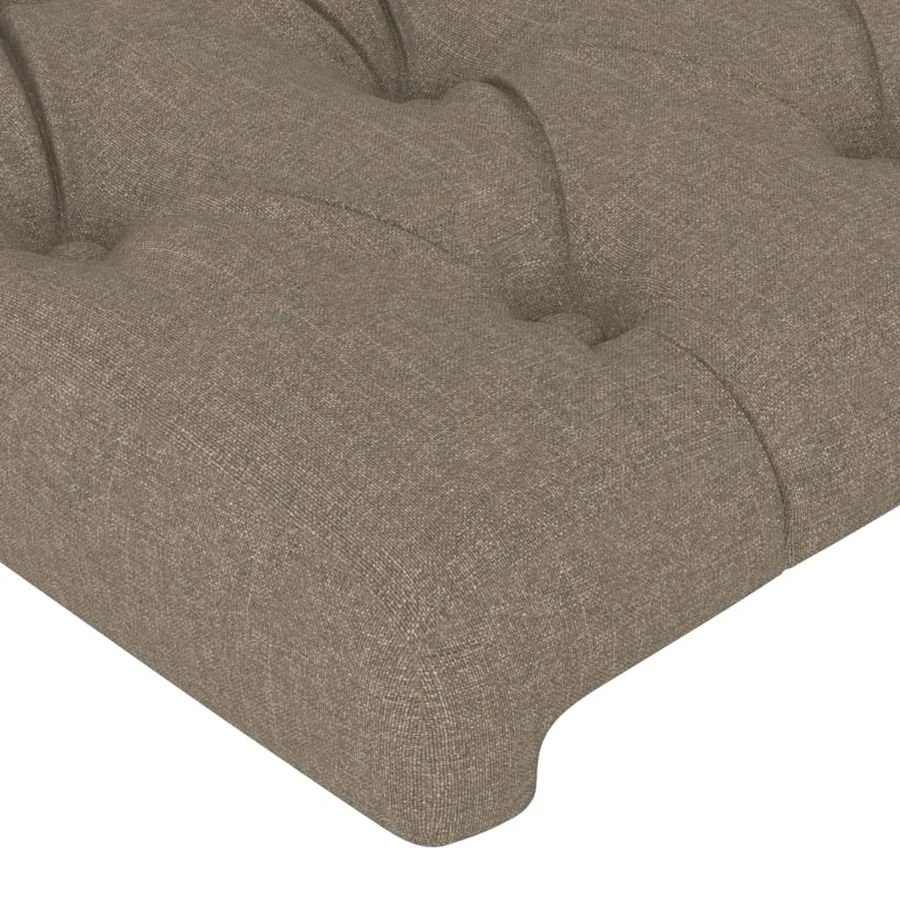 Tête de lit à LED Taupe 90x7x118/128 cm Tissu - 5