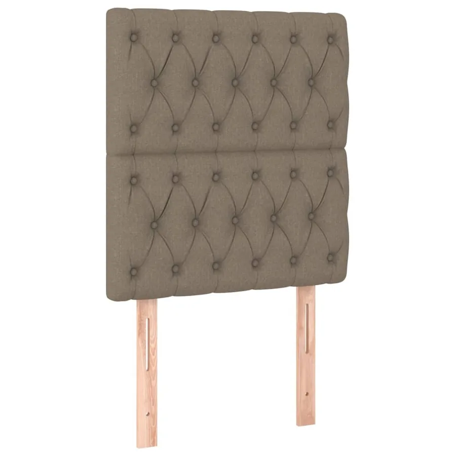 Tête de lit à LED Taupe 80x7x118/128 cm Tissu - 4