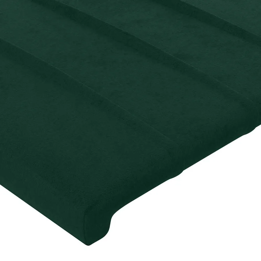 Tête de lit à LED Vert foncé 80x5x78/88 cm Velours - 5