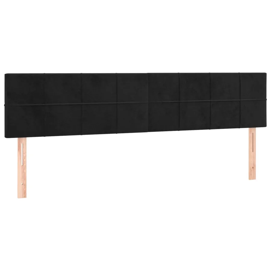 Tête de lit à LED Noir 160x5x78/88 cm Velours - 4