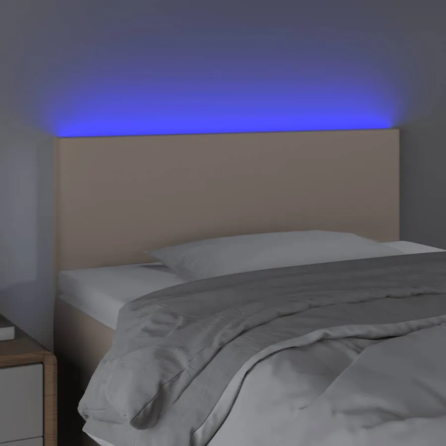 Tête de lit à LED Cappuccino 90x5x78/88 cm Similicuir - 3