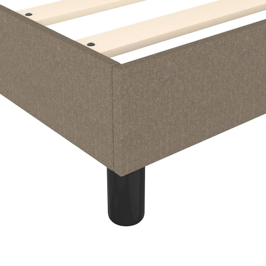 Cadre de lit à lattes taupe 80x200 cm tissu - 7