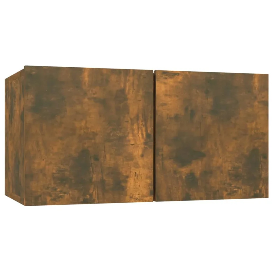 Meubles TV 8 pcs Chêne fumé 60x30x30 cm Bois d'ingénierie - 5