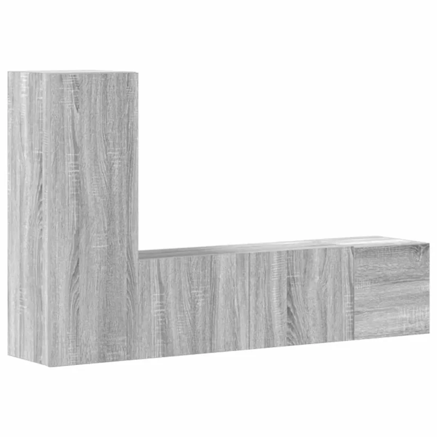 Ensemble de meubles TV 3 pcs Sonoma gris Bois d'ingénierie - 2