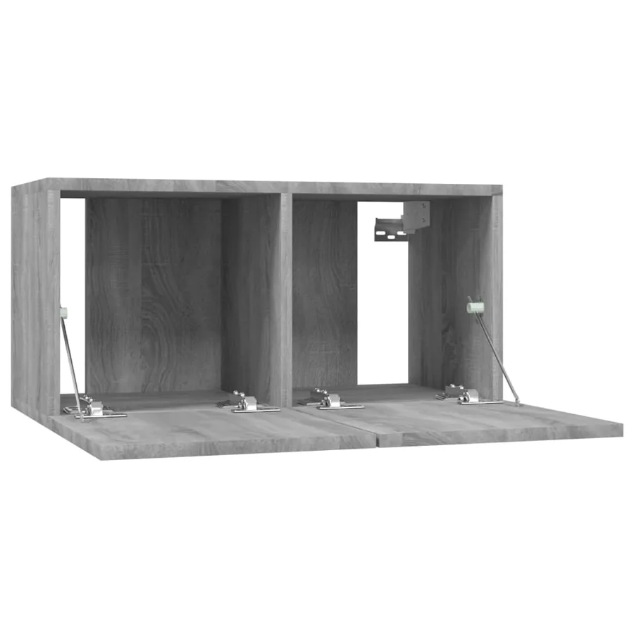Meubles TV muraux 4pcs Sonoma gris 60x30x30cm Bois d'ingénierie - 6