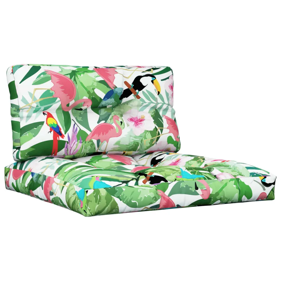 Coussins de palette lot de 2 multicolore tissu - 2