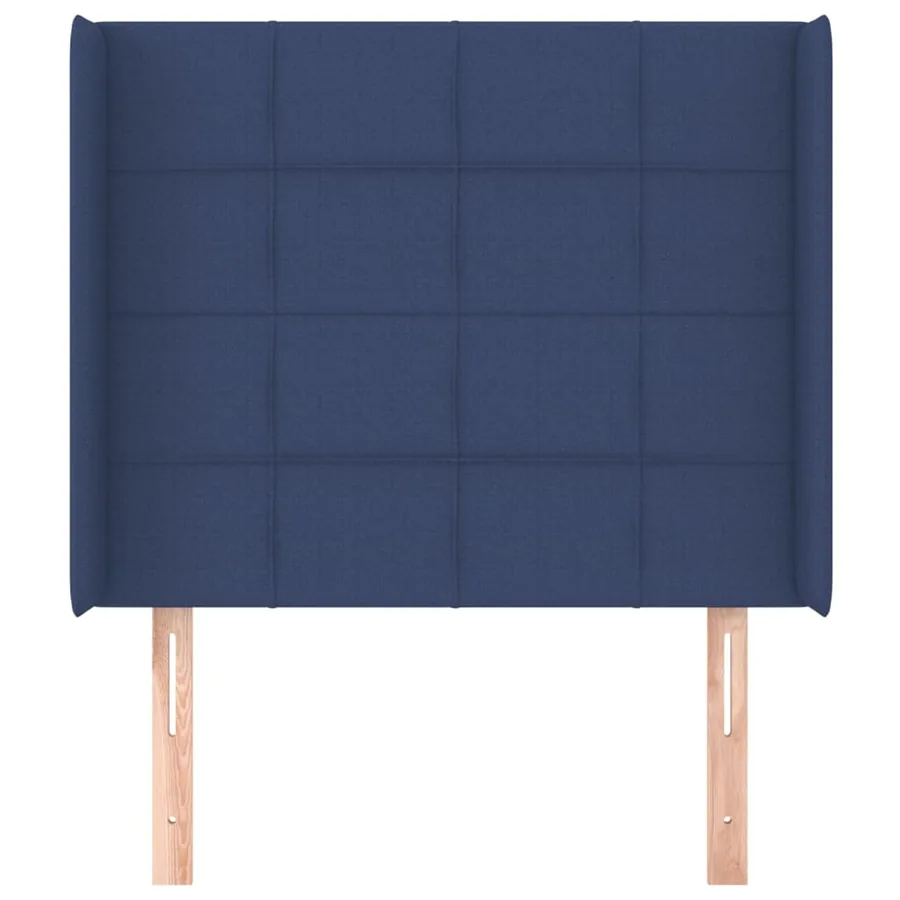 Tête de lit avec oreilles Bleu 83x16x118/128 cm Tissu - 3