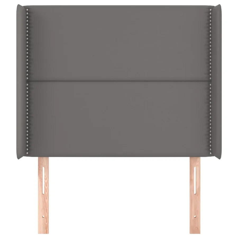 Tête de lit avec oreilles Gris 93x16x118/128 cm Similicuir - 3