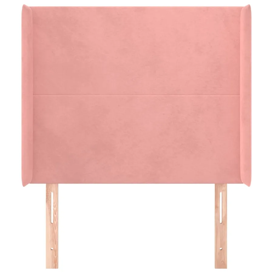 Tête de lit avec oreilles Rose 83x16x118/128 cm Velours - 3