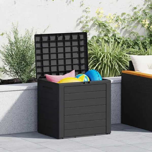 Boîte de stockage jardin Anthracite 58,5x46x55 cm Polypropylène