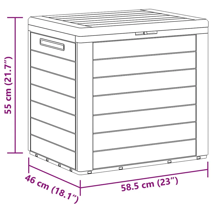 Boîte de stockage jardin Anthracite 58,5x46x55 cm Polypropylène - 10
