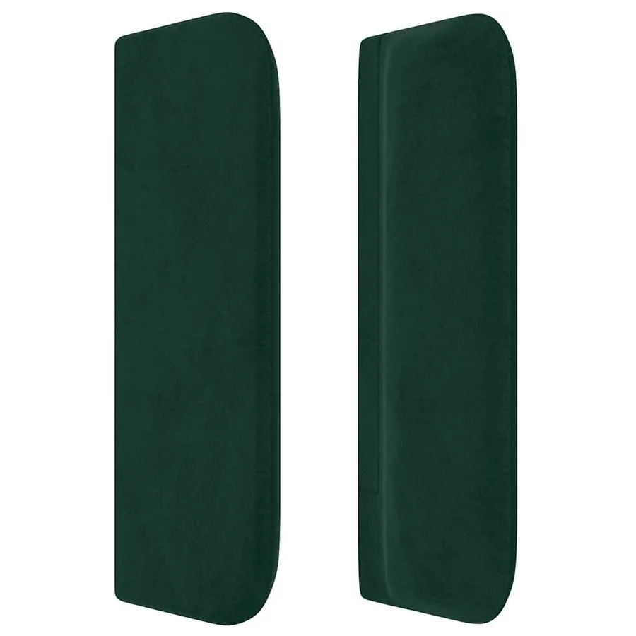 Tête de lit avec oreilles Vert foncé 147x16x78/88 cm Velours - 4