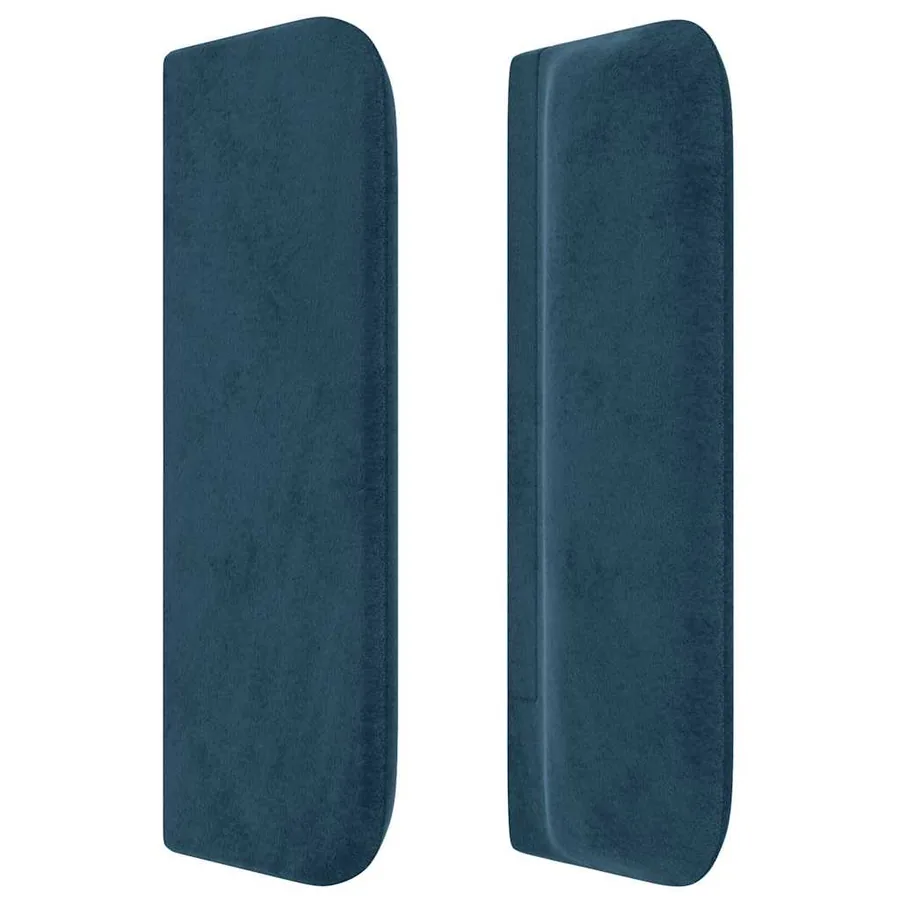 Tête de lit avec oreilles Bleu foncé 203x16x78/88 cm Velours - 4