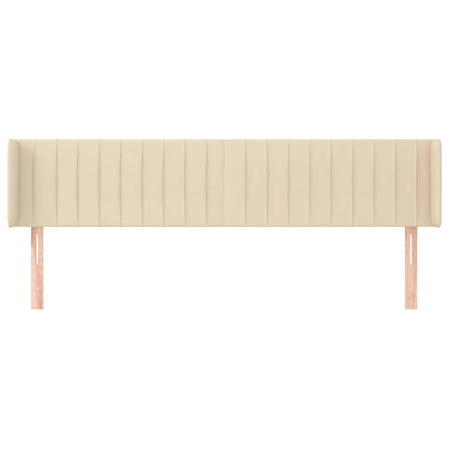 Tête de lit avec oreilles Crème 183x16x78/88 cm Tissu - 3