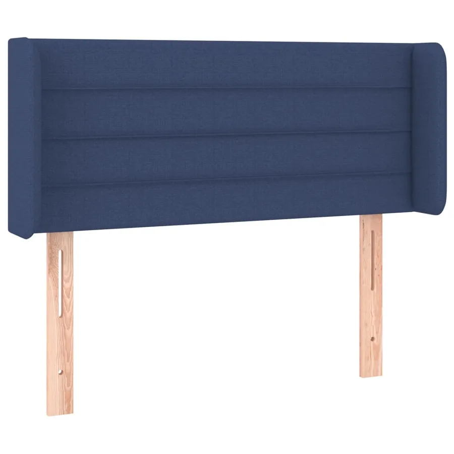 Tête de lit avec oreilles Bleu 93x16x78/88 cm Tissu - 2