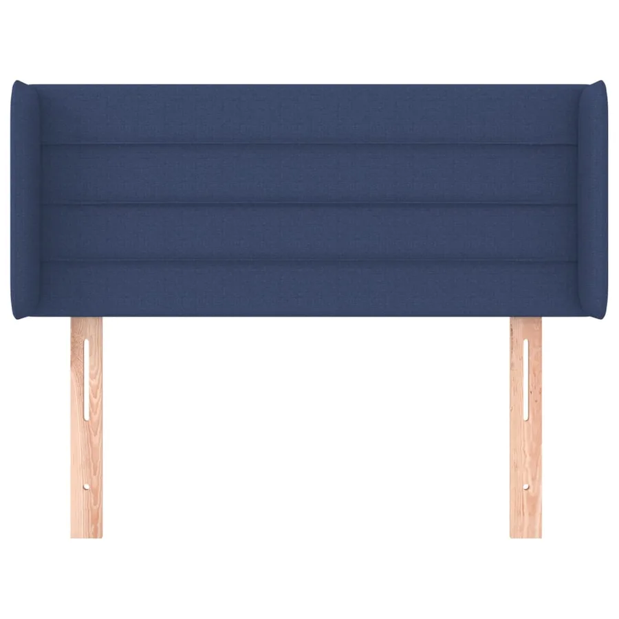 Tête de lit avec oreilles Bleu 93x16x78/88 cm Tissu - 3
