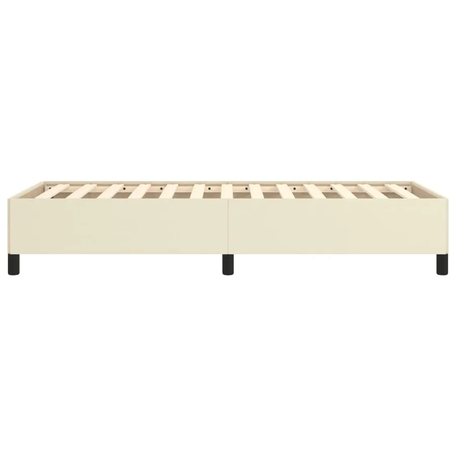 Cadre de lit sans matelas crème 90x200 cm similicuir - 6