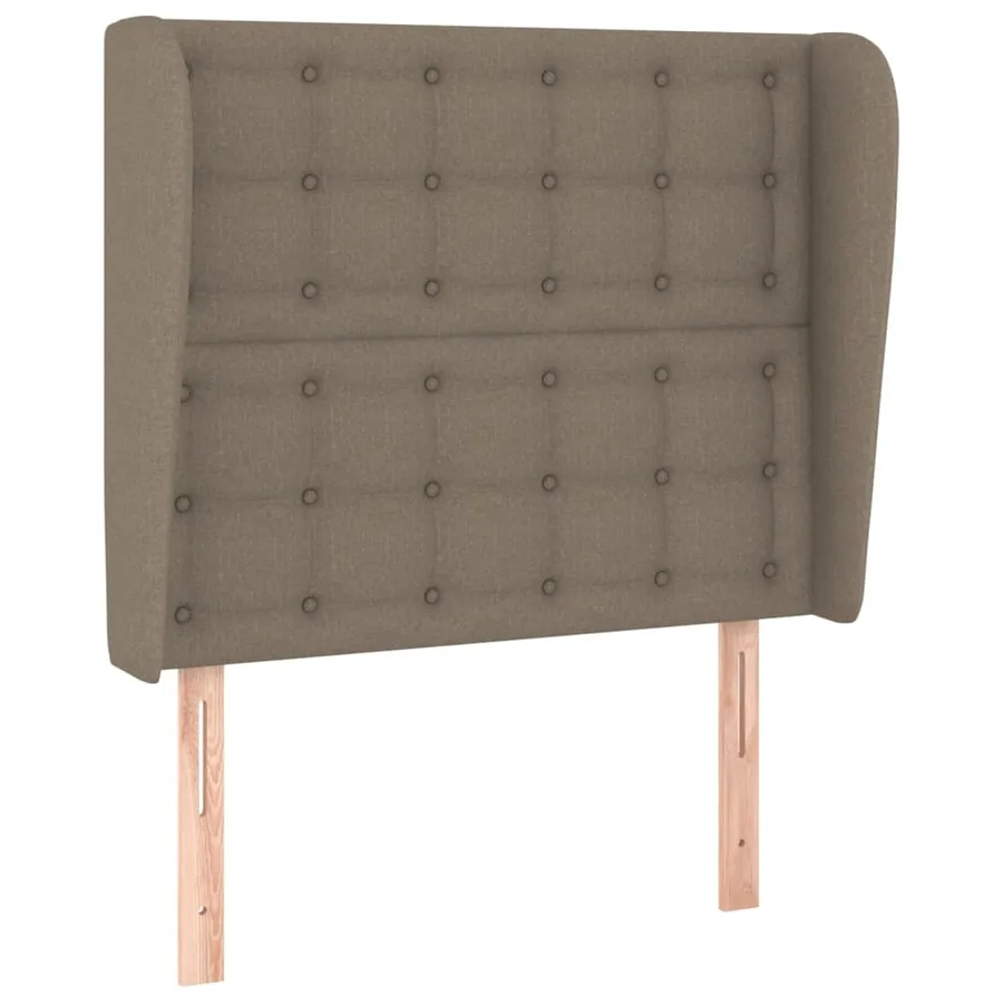 Tête de lit avec oreilles Taupe 103x23x118/128 cm Tissu - 2