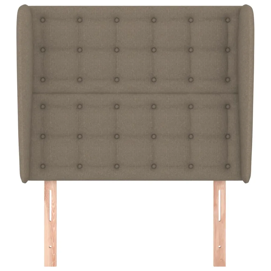 Tête de lit avec oreilles Taupe 103x23x118/128 cm Tissu - 3