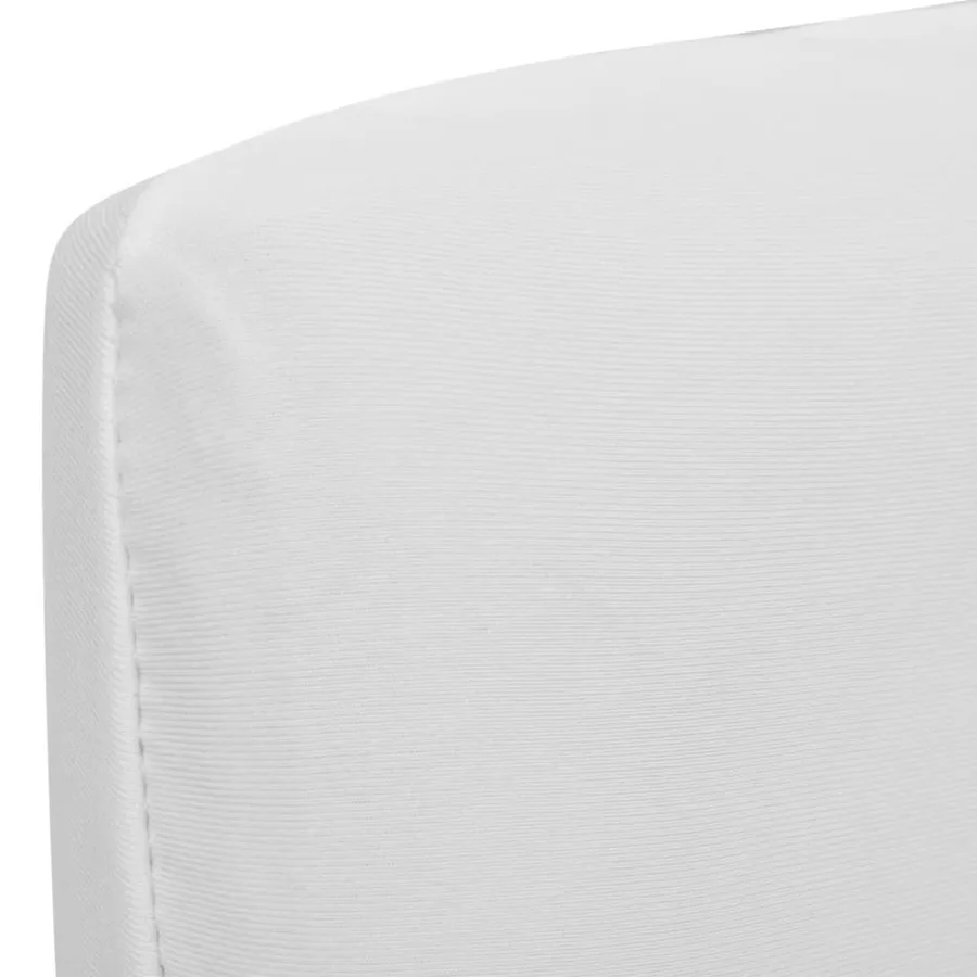 Housse de chaise droite extensible 4 pcs blanc - 3