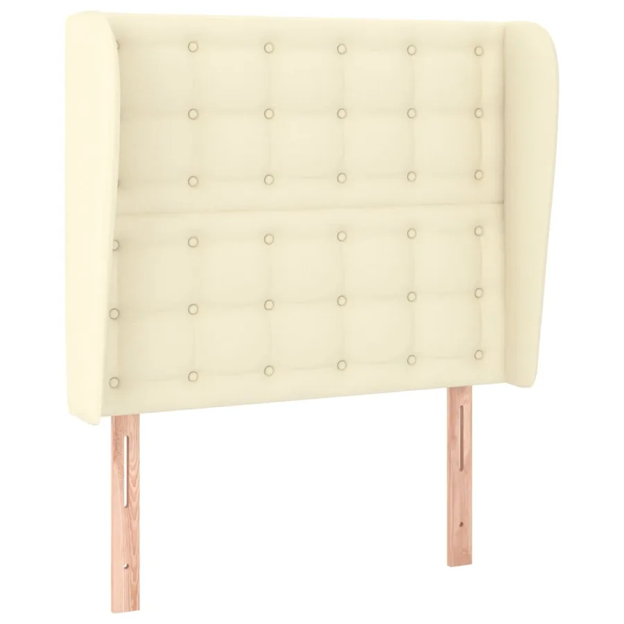 Tête de lit avec oreilles Crème 103x23x118/128 cm Similicuir - 2