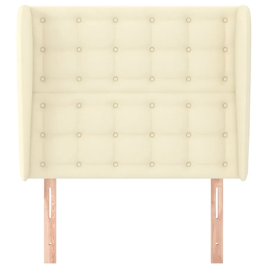 Tête de lit avec oreilles Crème 103x23x118/128 cm Similicuir - 3