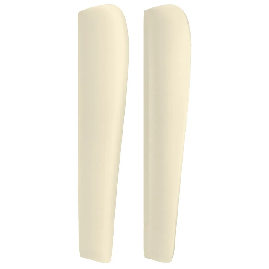 Tête de lit avec oreilles Crème 103x23x118/128 cm Similicuir - 4