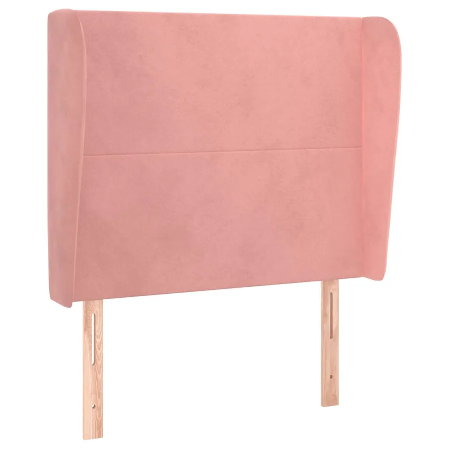 Tête de lit avec oreilles Rose 83x23x118/128 cm Velours - 2