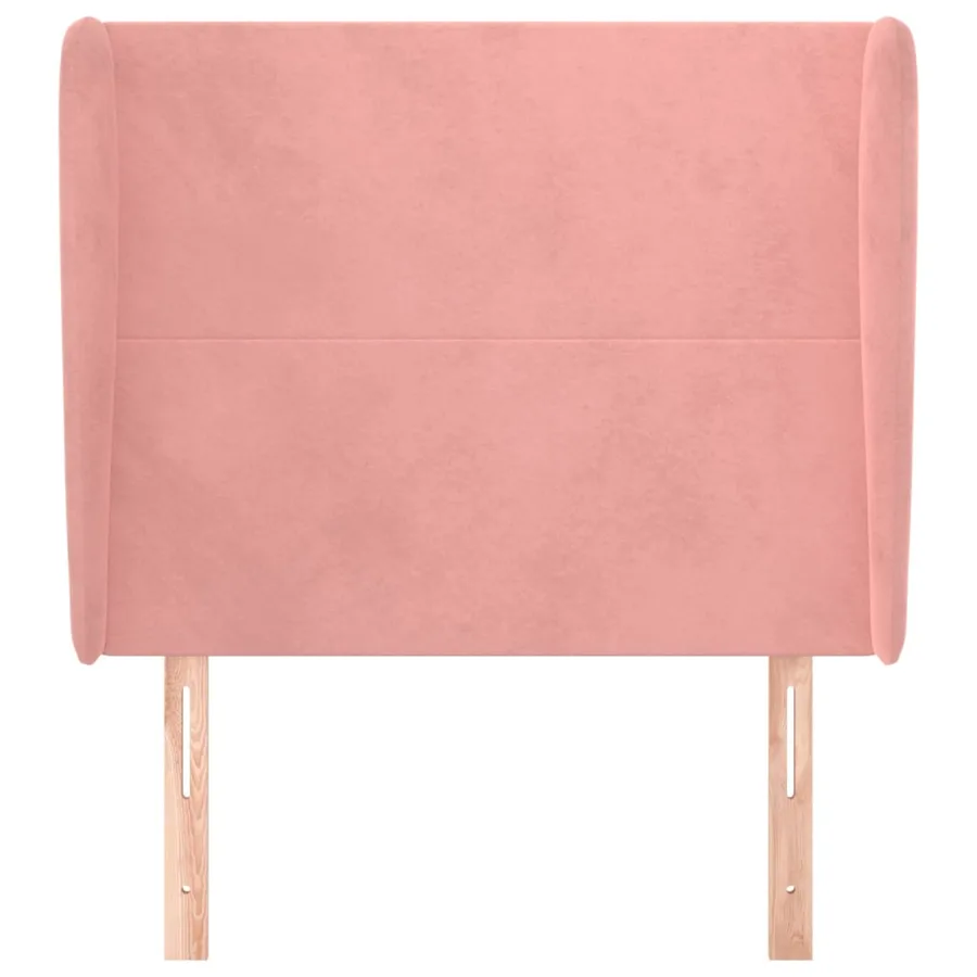 Tête de lit avec oreilles Rose 83x23x118/128 cm Velours - 3