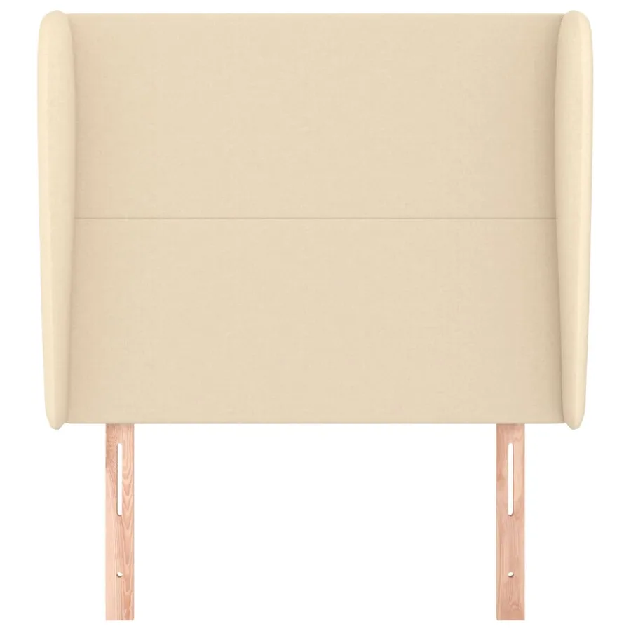 Tête de lit avec oreilles Crème 93x23x118/128 cm Tissu - 3