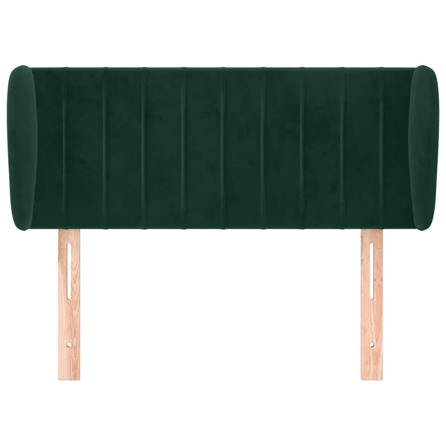Tête de lit avec oreilles Vert foncé 83x23x78/88 cm Velours - 3