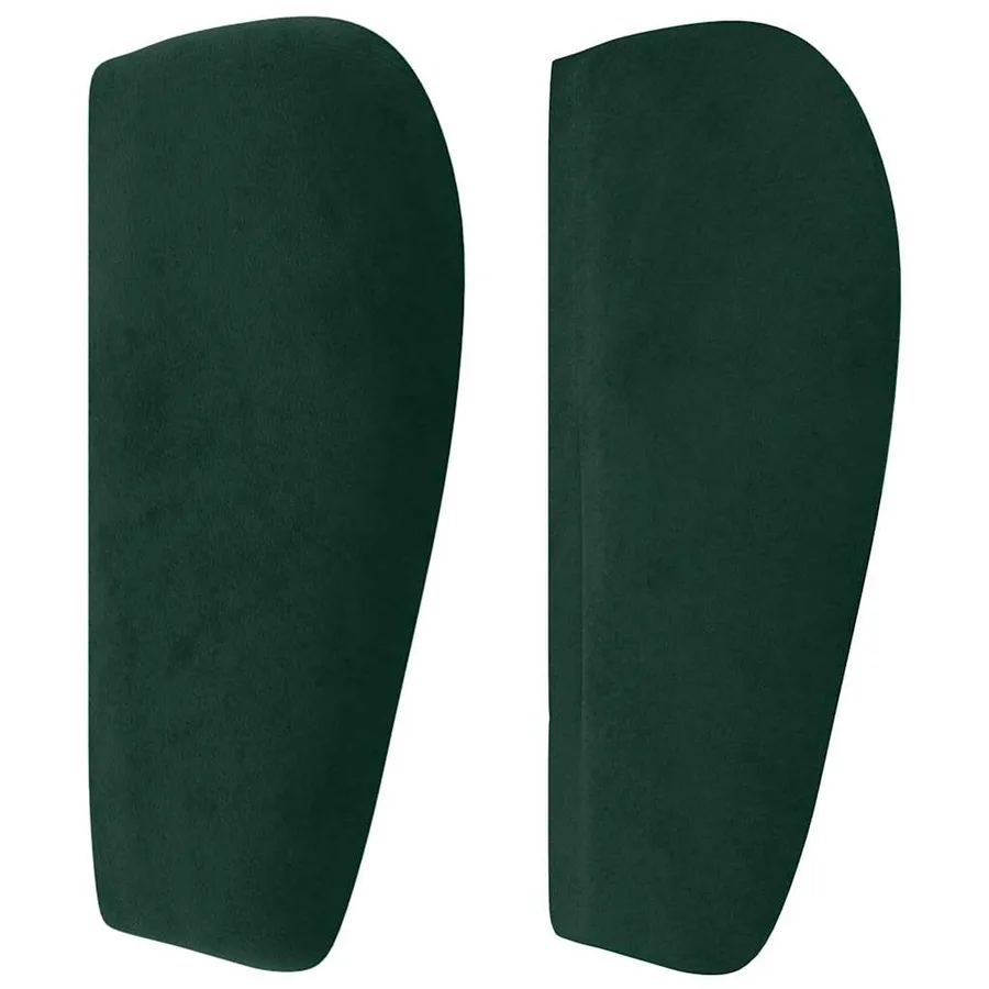 Tête de lit avec oreilles Vert foncé 83x23x78/88 cm Velours - 4