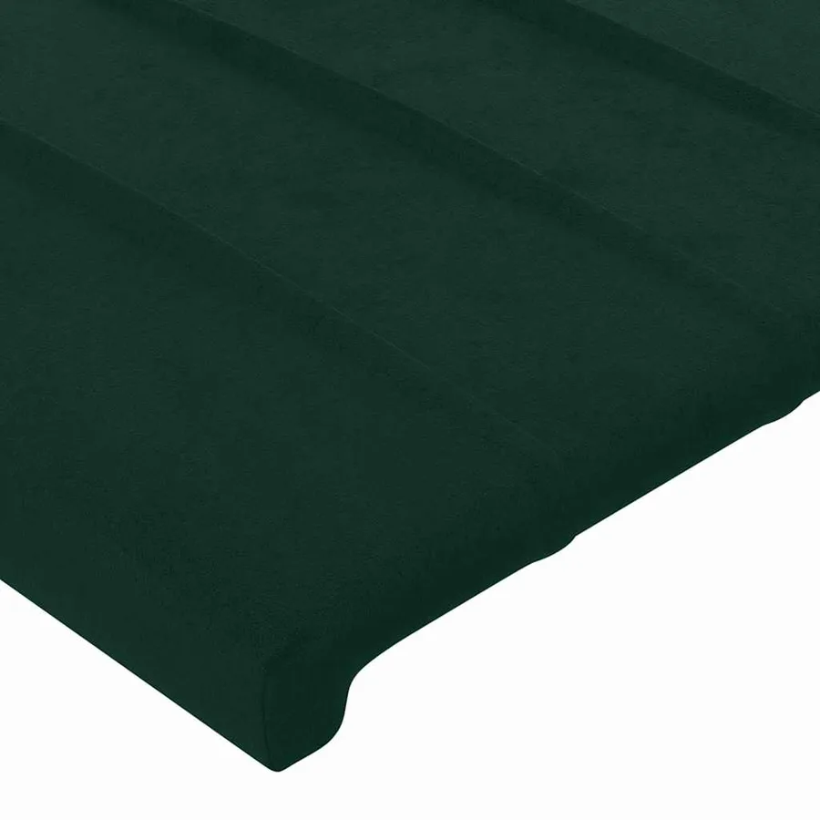 Tête de lit avec oreilles Vert foncé 83x23x78/88 cm Velours - 5