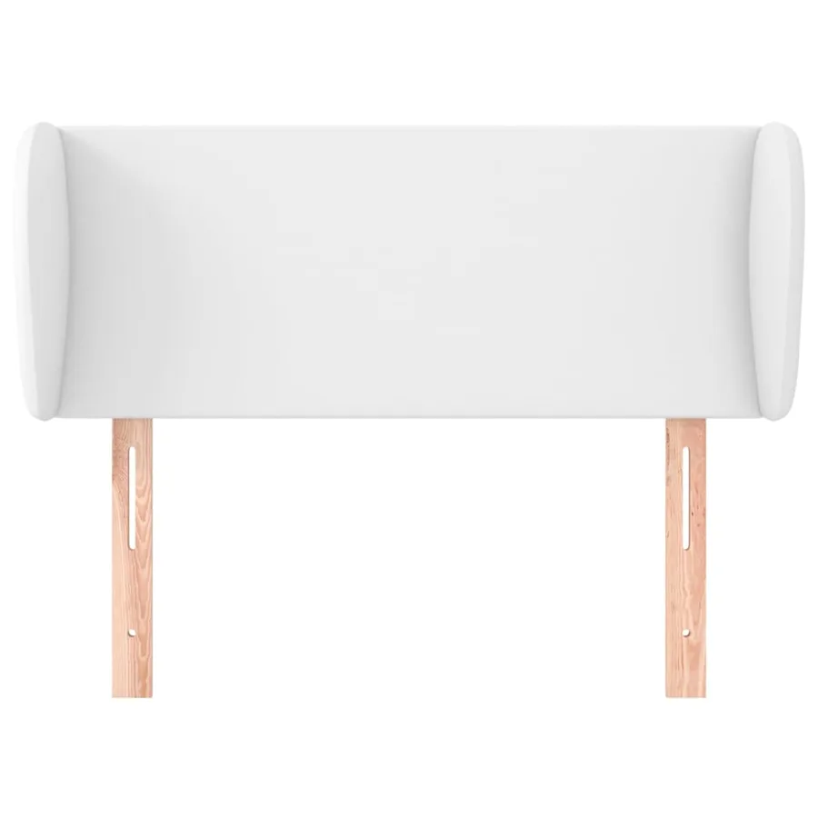 Tête de lit avec oreilles Blanc 103x23x78/88 cm Similicuir - 3