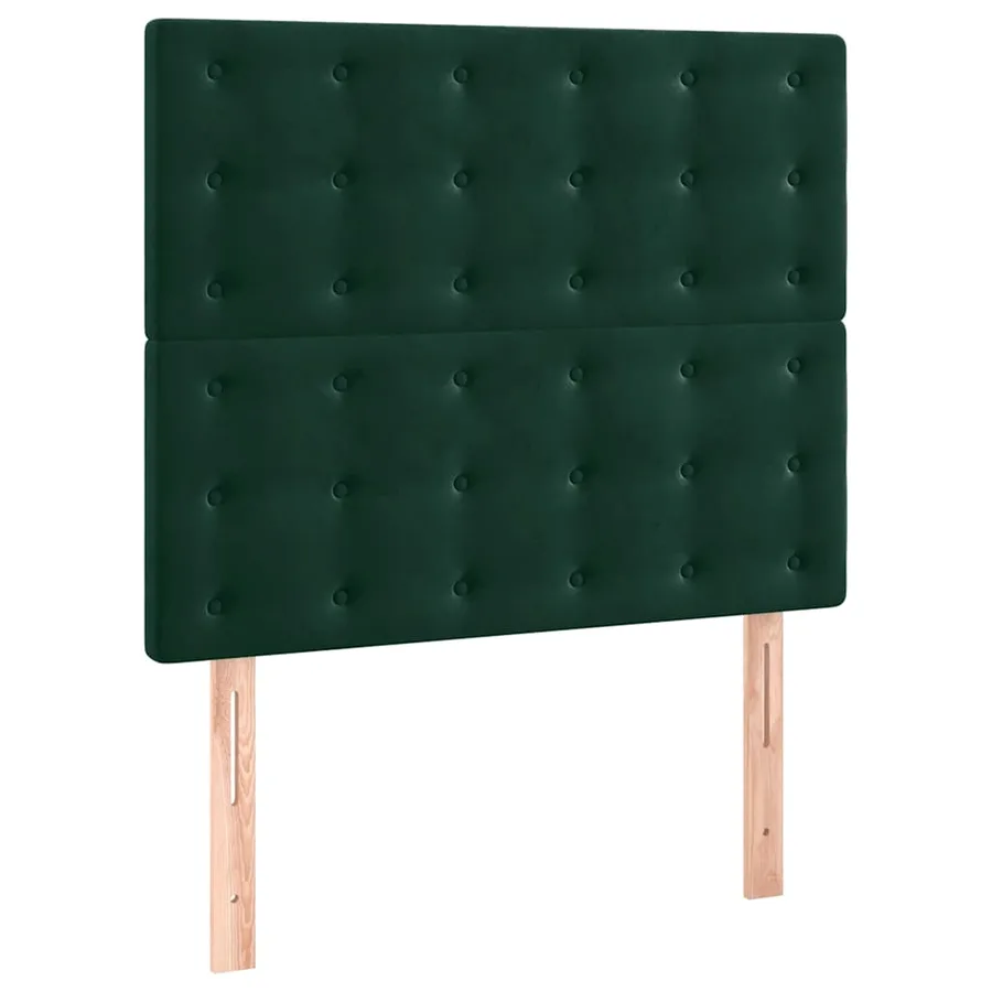 Tête de lit Vert foncé 100x5x118/128 cm Velours - 2