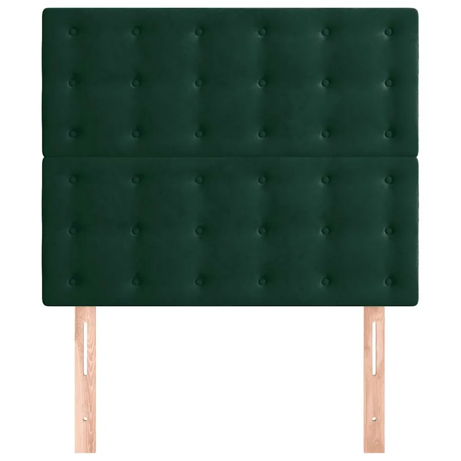 Tête de lit Vert foncé 100x5x118/128 cm Velours - 3
