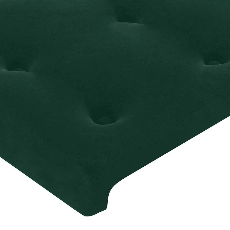 Tête de lit Vert foncé 100x5x118/128 cm Velours - 4
