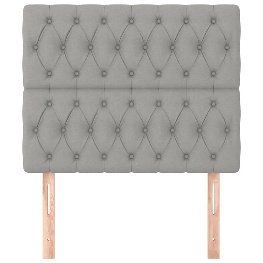 Tête de lit Gris clair 90x7x118/128 cm Tissu - 3