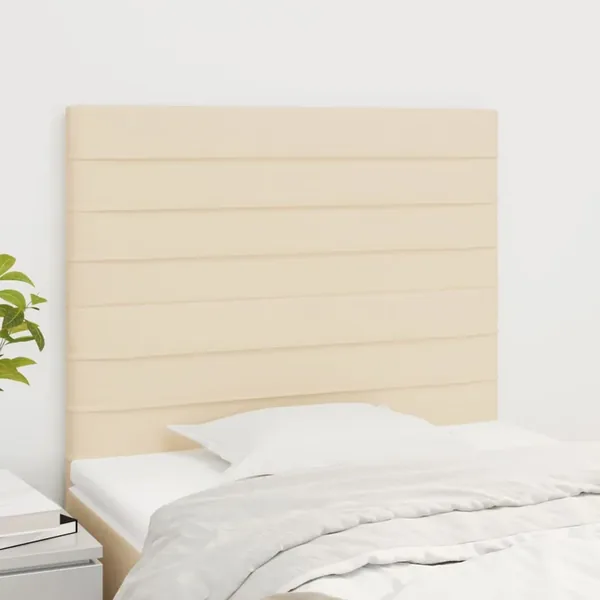 Tête de lit Crème 80x5x118/128 cm Tissu