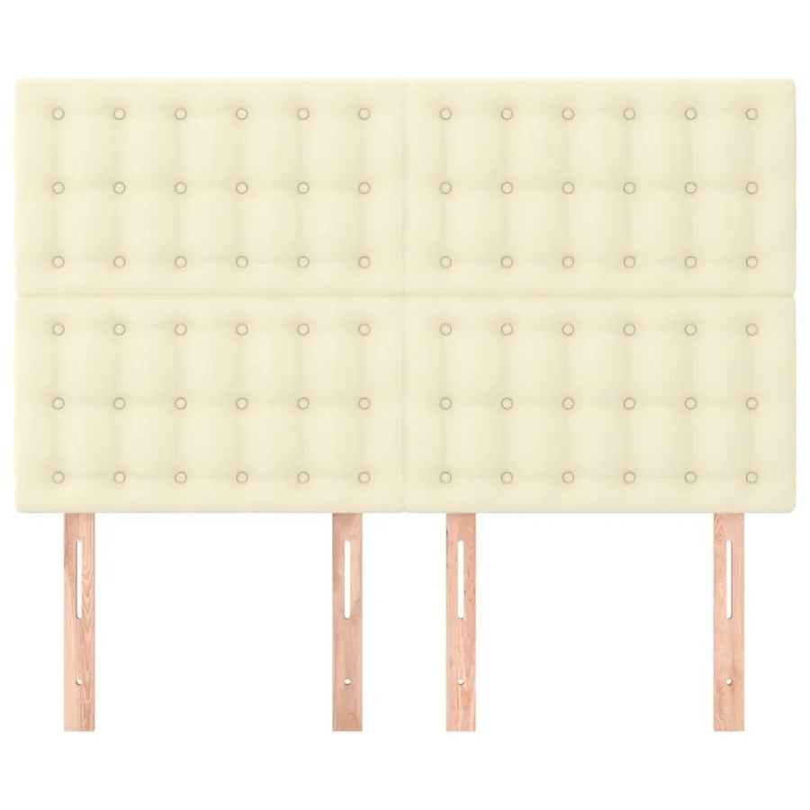 Tête de lit Crème 144x5x118/128 cm Similicuir - 3