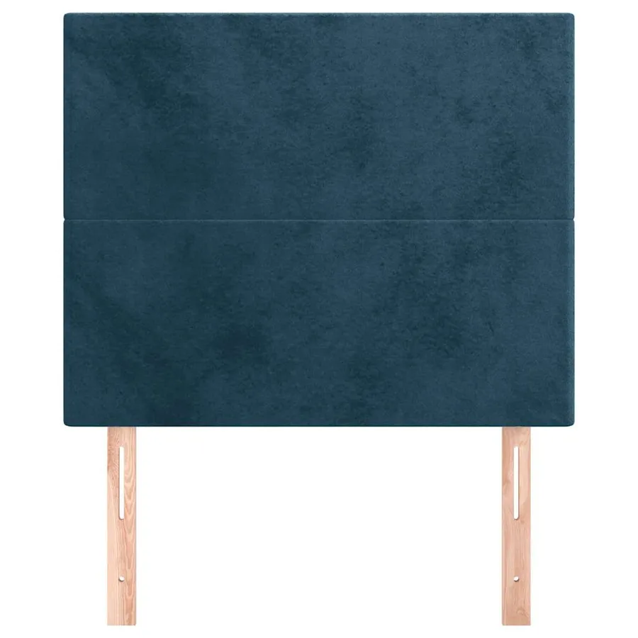 Tête de lit Bleu foncé 100x5x118/128 cm Velours - 3