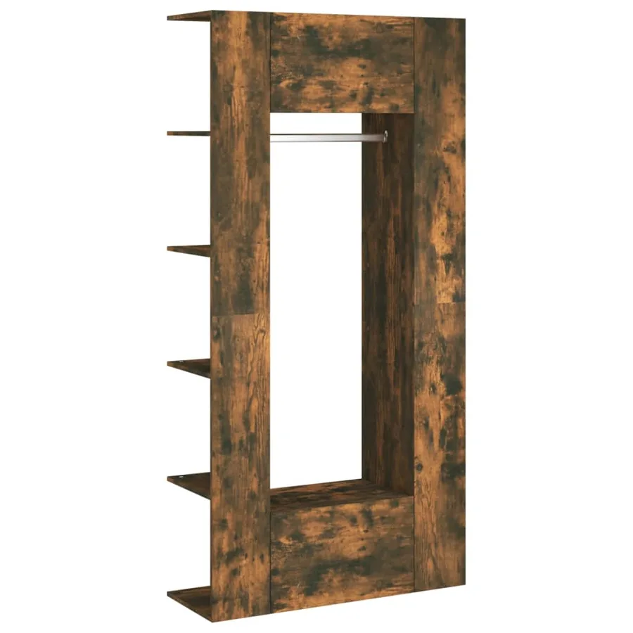 Armoires de couloir 2 pcs chêne fumé bois d'ingénierie - 2