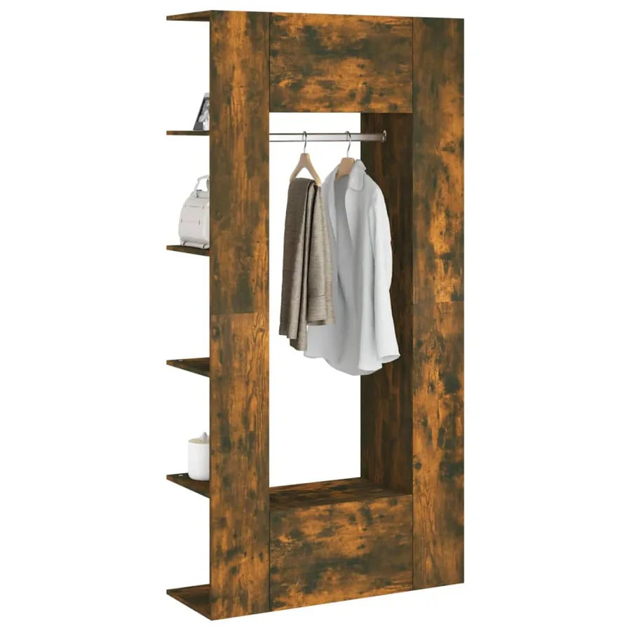 Armoires de couloir 2 pcs chêne fumé bois d'ingénierie - 4