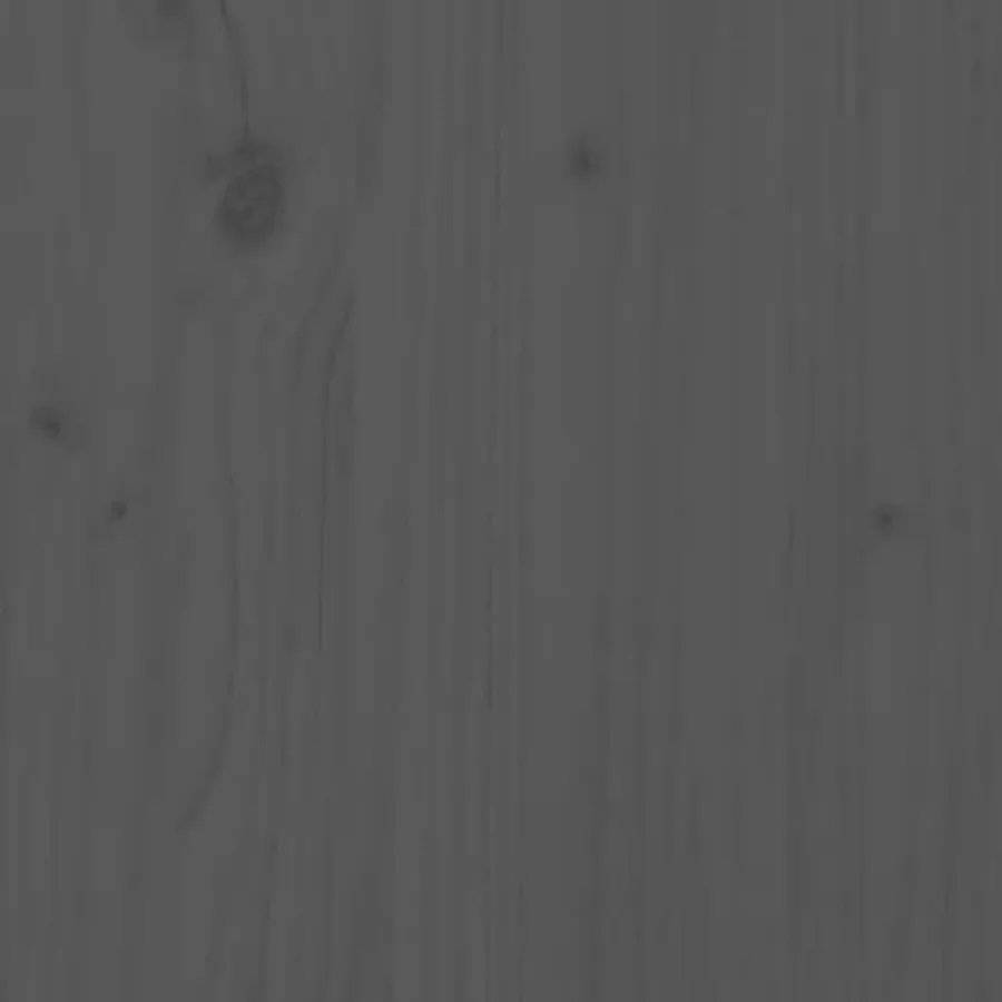 Cadre de lit sans matelas gris 200x200 cm bois massif - 5