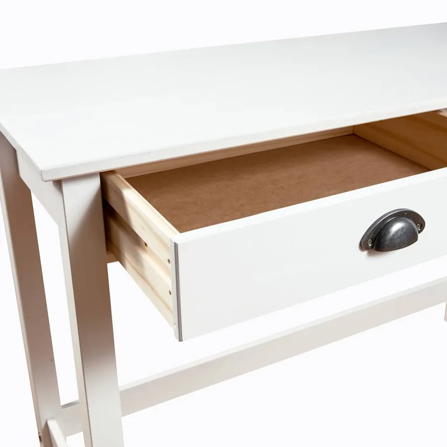 Table console Hill avec 2 tiroirs 110x45x74 cm Bois pin massif - 5