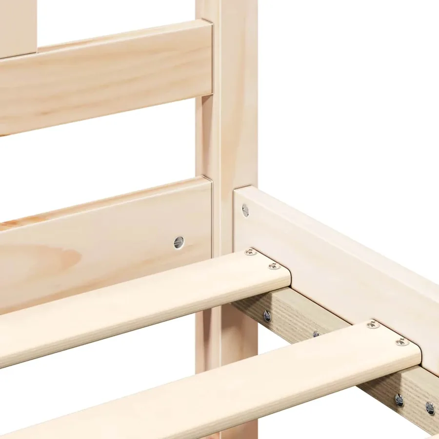 Cadre de lit sans matelas 135x190 cm bois massif - 8