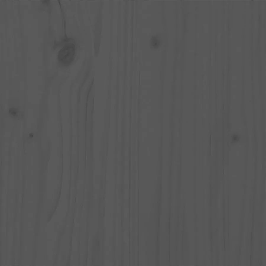 Cadre de lit sans matelas gris 200x200 cm bois massif - 5